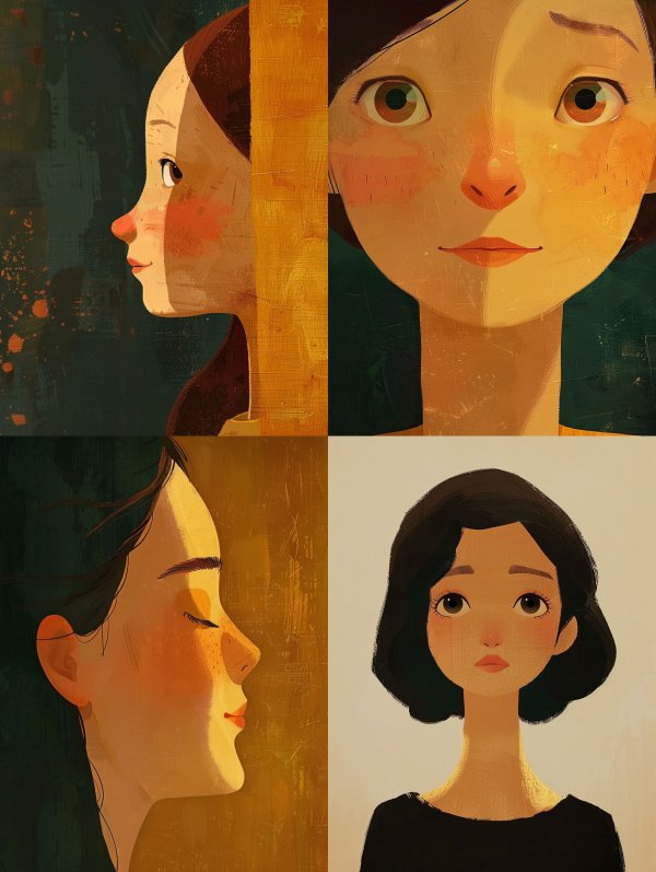 Quiet Gaze in Golden Light