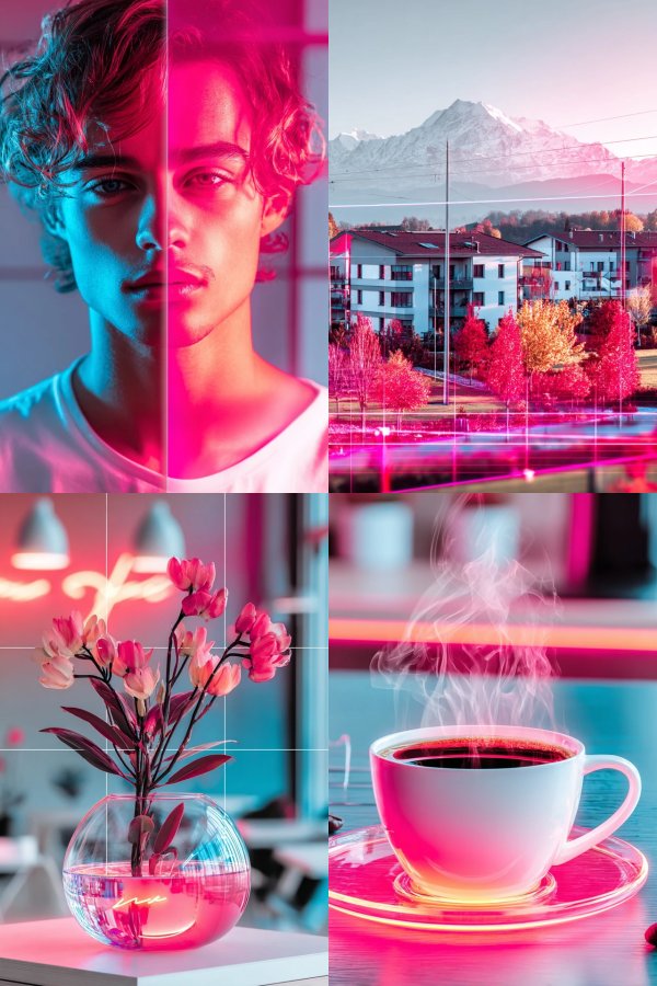 Neon Dualism Portrait