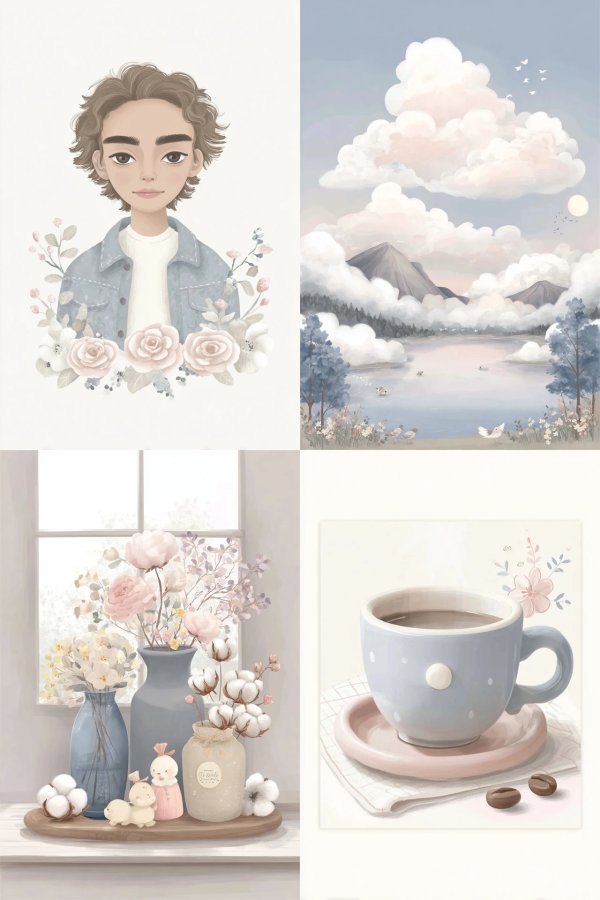 Soft Pastel Bloom Portrait
