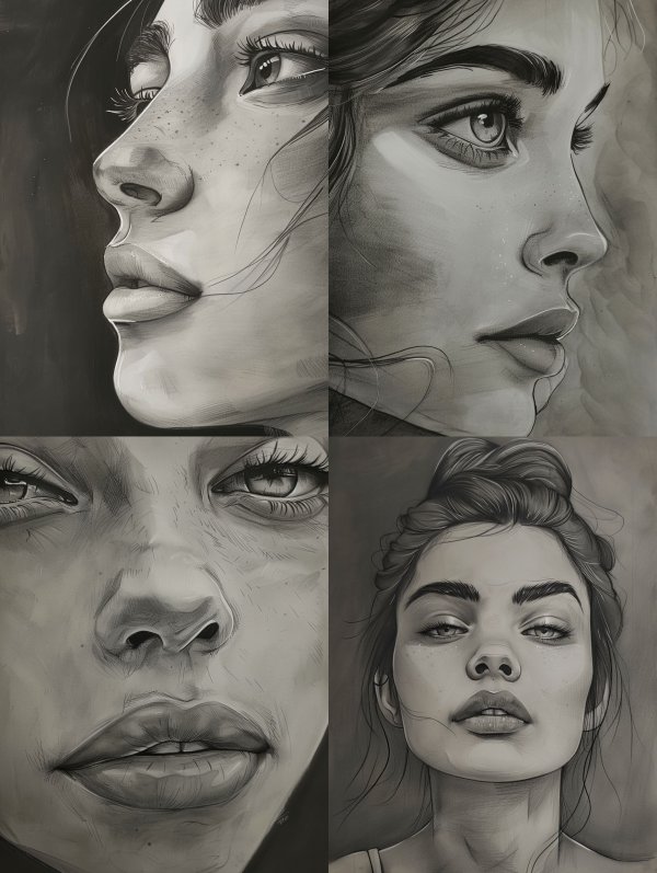Monochrome Ethereal Gaze