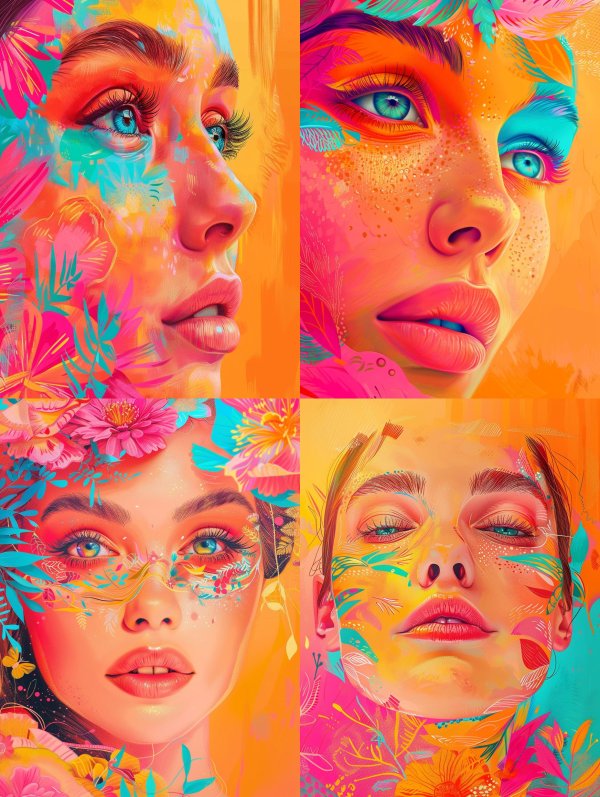 Neon Floral Dream