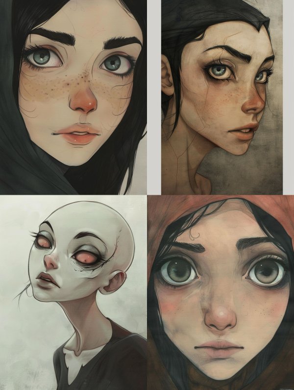 Ethereal Gaze with Soft Freckles