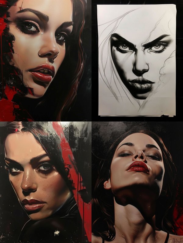 Crimson Shadows Gothic Portrait