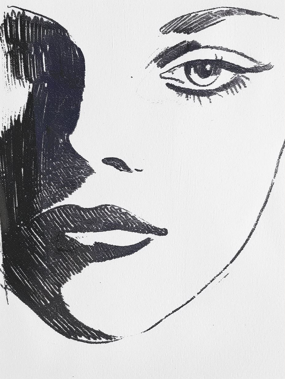 Noir Ink Portrait Contrast