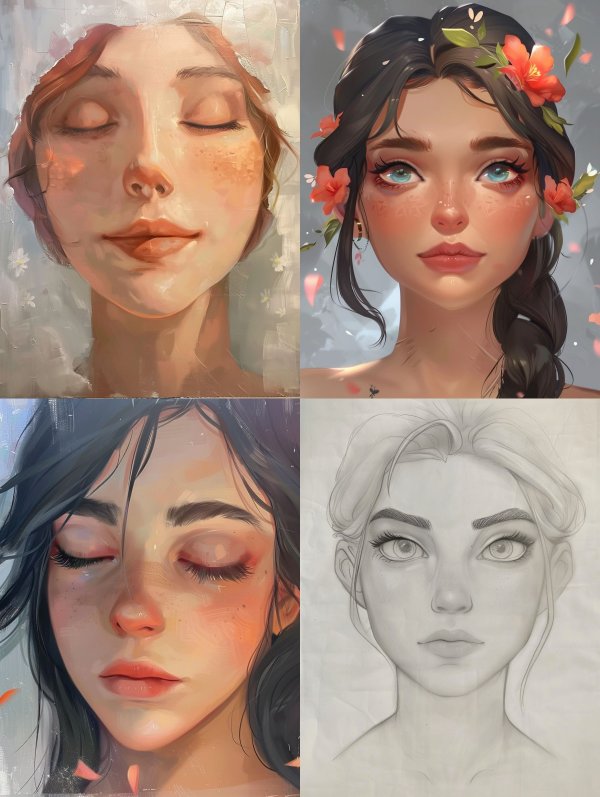 Serene Ethereal Oil Portrait