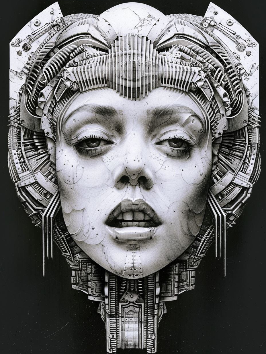 Cybernetic Soul in Monochrome