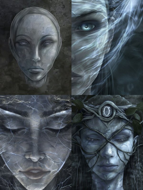 Ethereal Stone Spirit Portrait