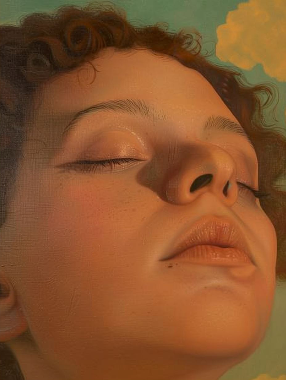 Ethereal Gaze Under Pastel Skies