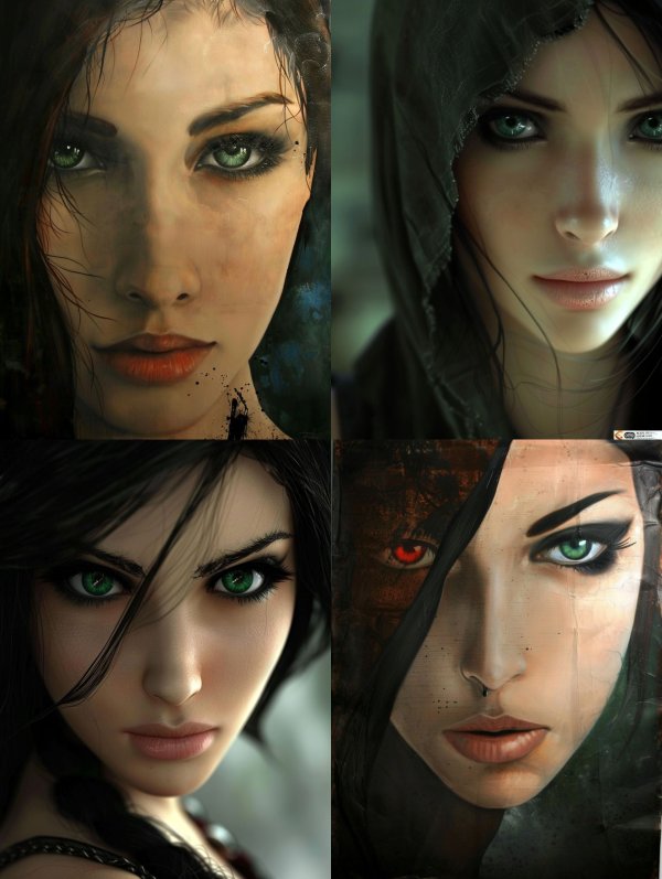 Ethereal Gaze in Shadowed Light