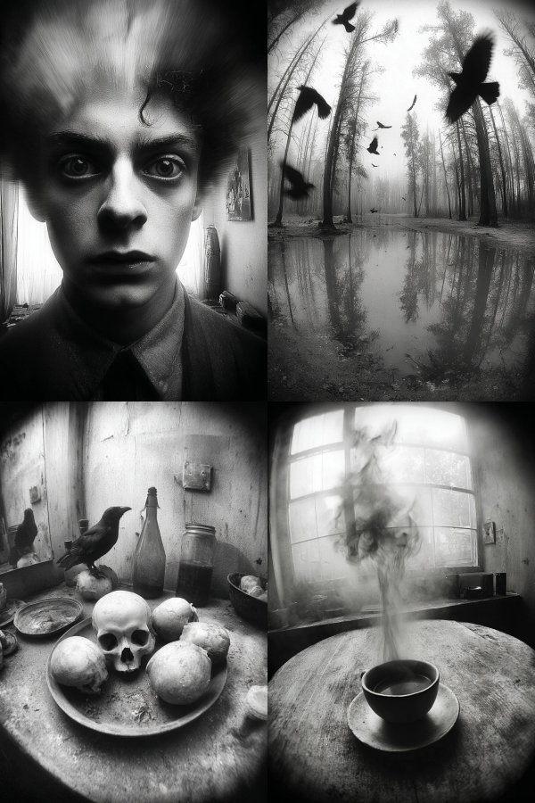Haunting Monochrome Gaze