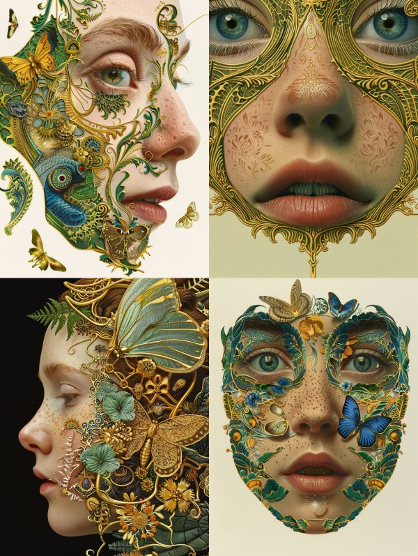 Ethereal Nature Fusion Portraits