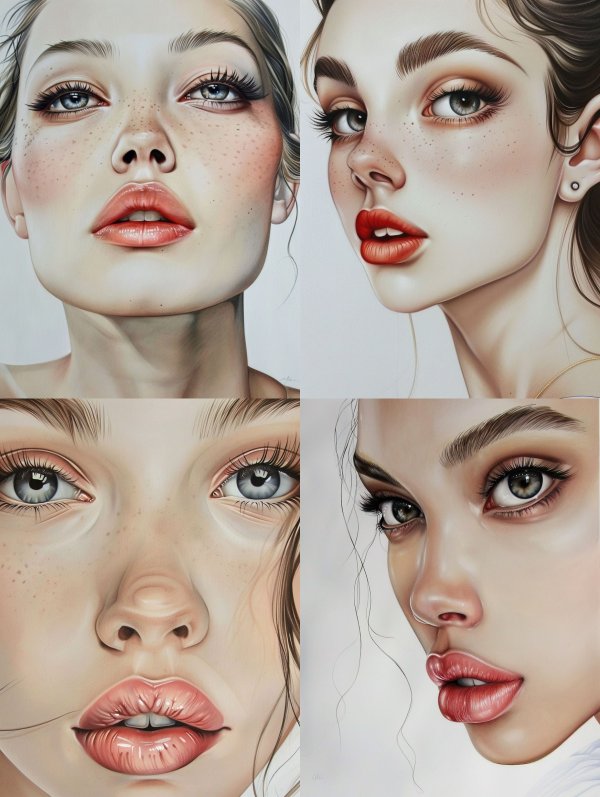 Ethereal Hyper-Realistic Portrait Studies