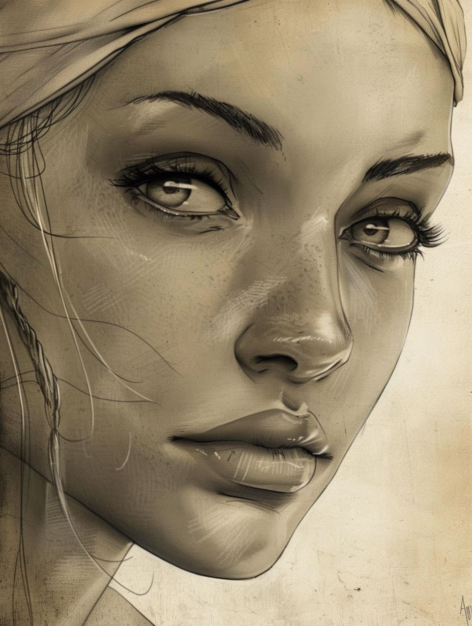 Ethereal Charcoal Portrait Study