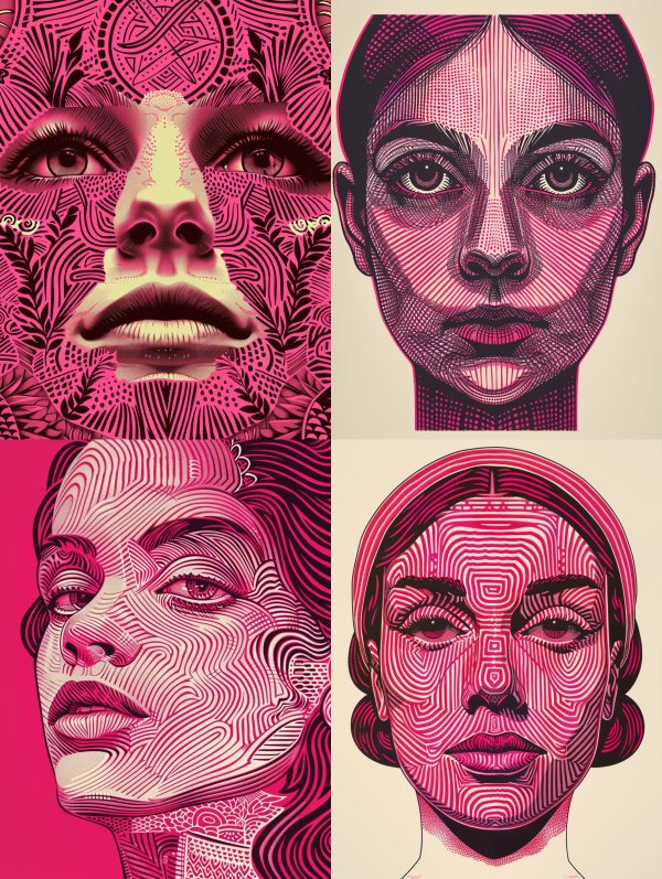 Neon Psychedelic Portrait