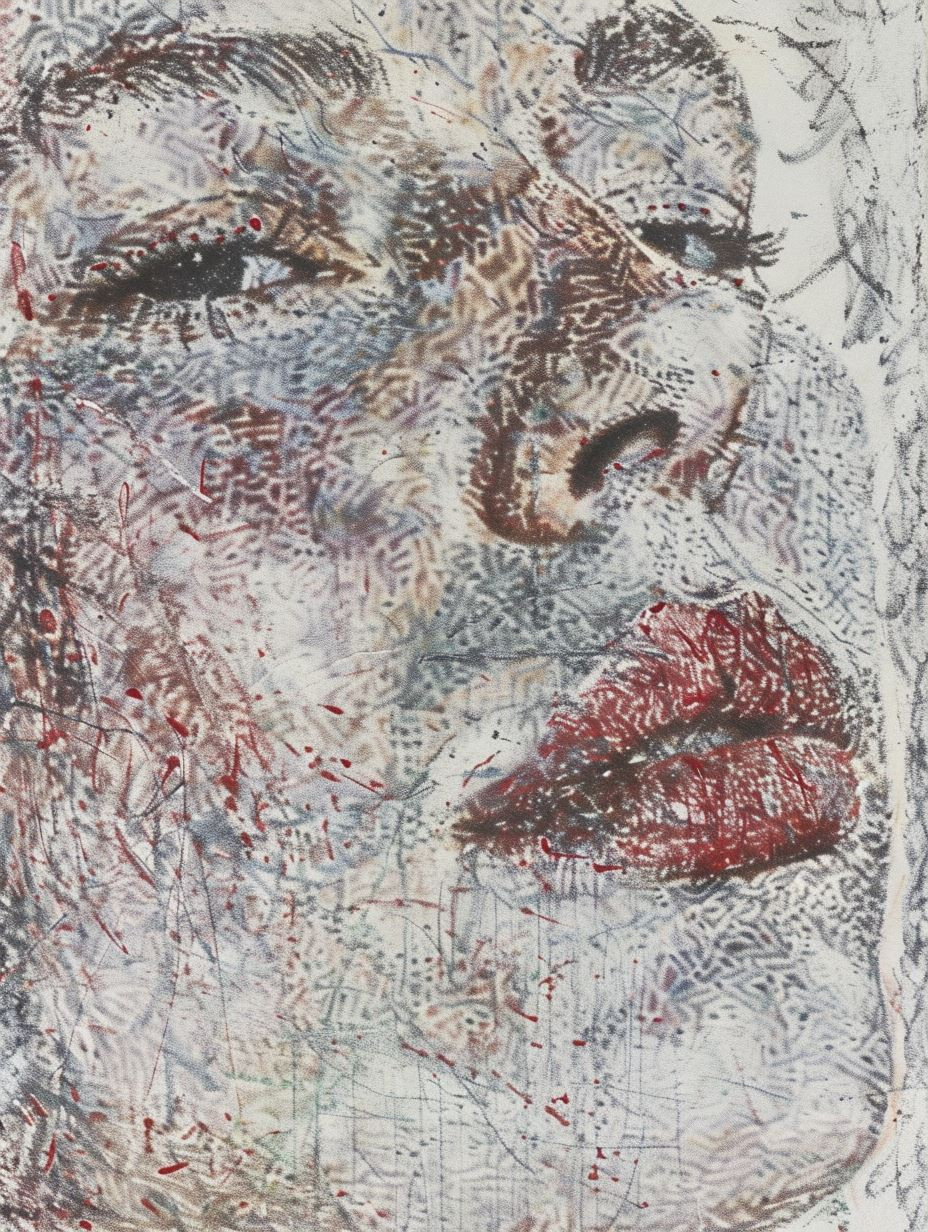 Fragmented Digital Mosaic Portrait