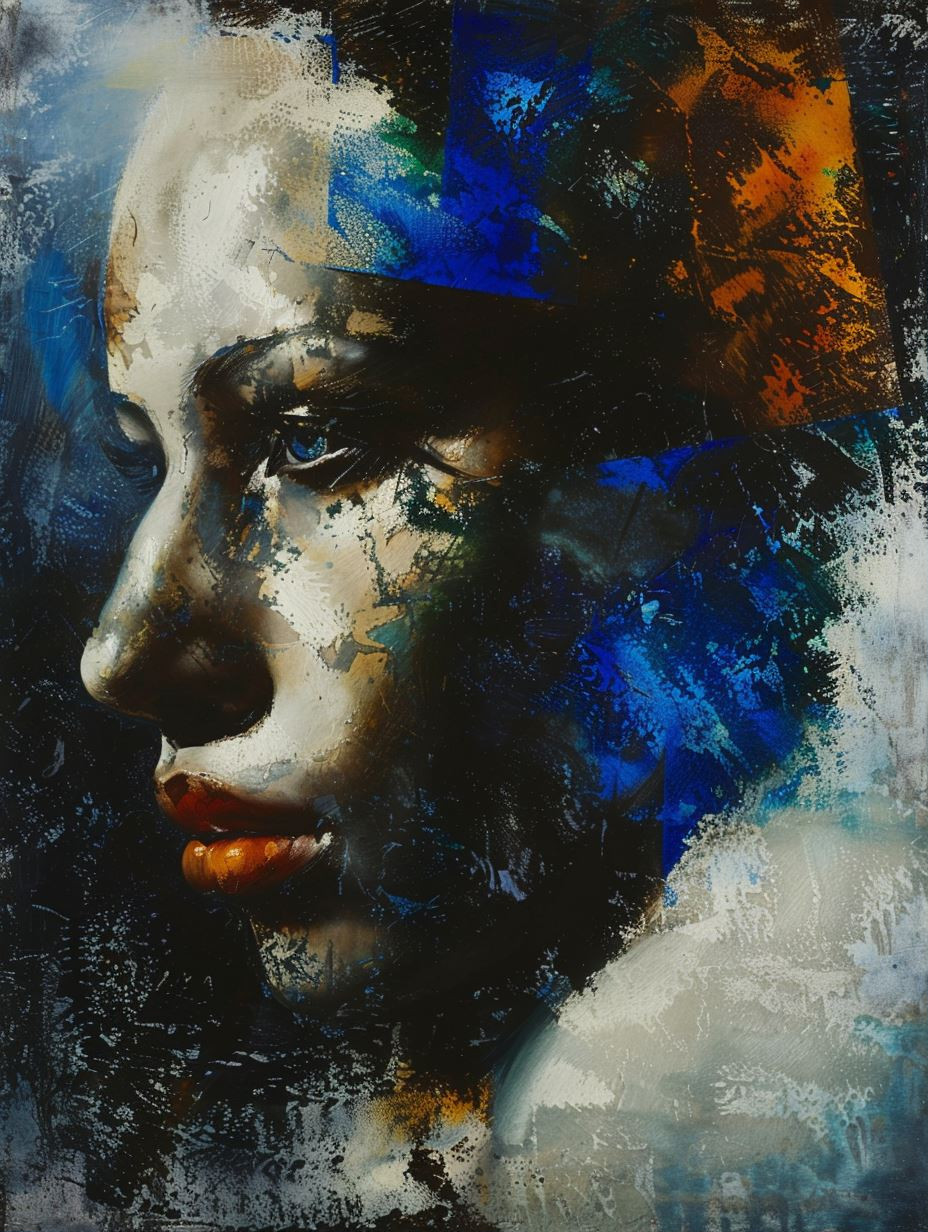 Fragmented Soul in Cobalt Blue