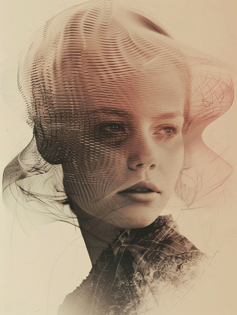 Ethereal Fragmented Portrait Study