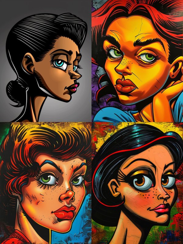 Bold Neo-Noir Comic Portrait