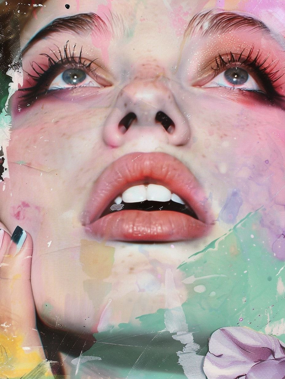 Abstract Pastel Portrait Fusion
