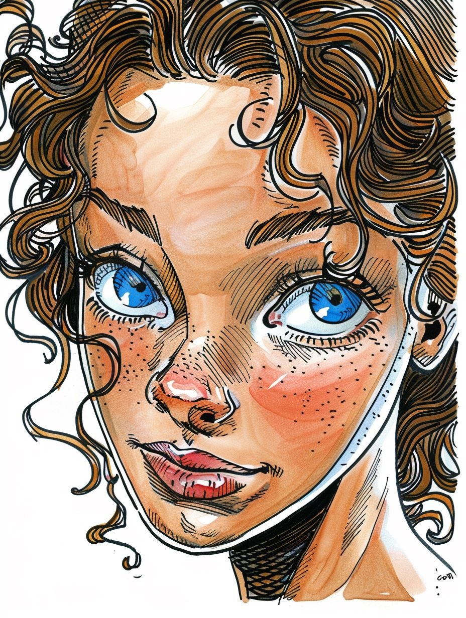 Vibrant Ink Portrait Study