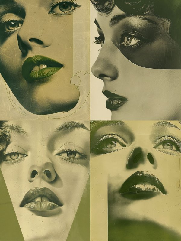 Emerald Gaze Vintage Surrealism