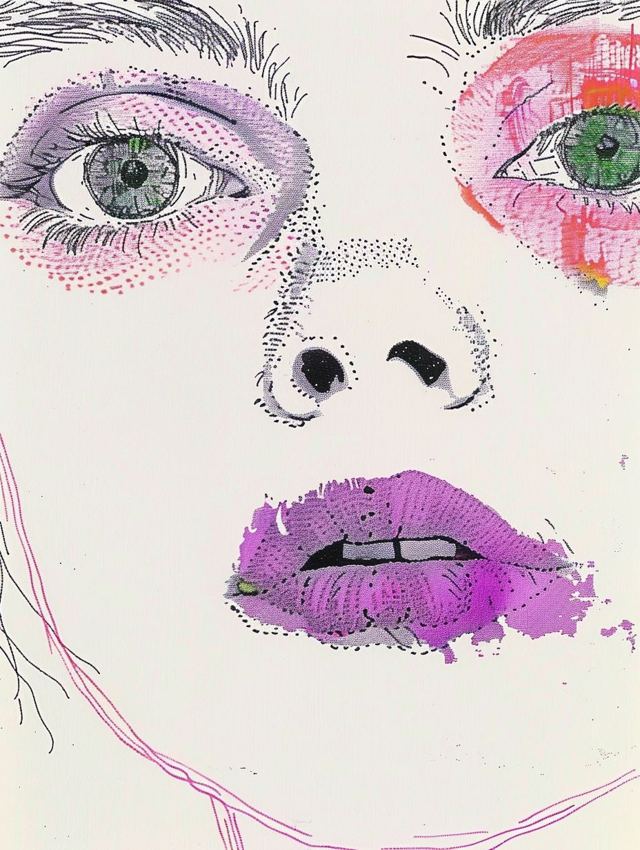 Abstract Violet Gaze