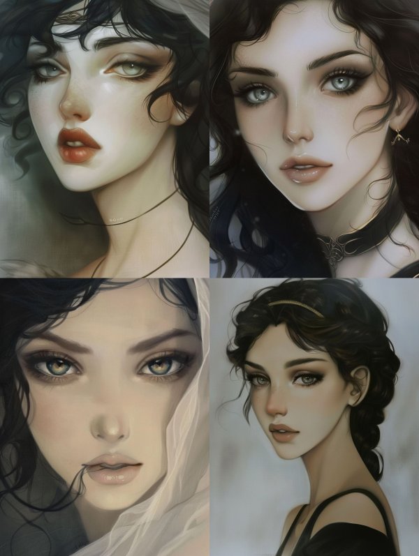 Ethereal Gaze of Dark Elegance