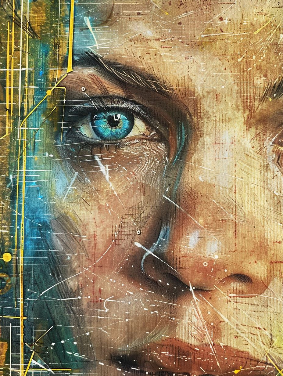 Architectural Blueprint Human Portrait