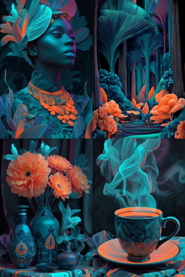 Neon Azure Elegance