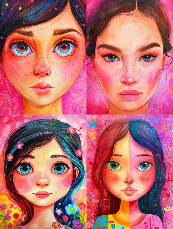 Vibrant Ethereal Portrait of Wonder