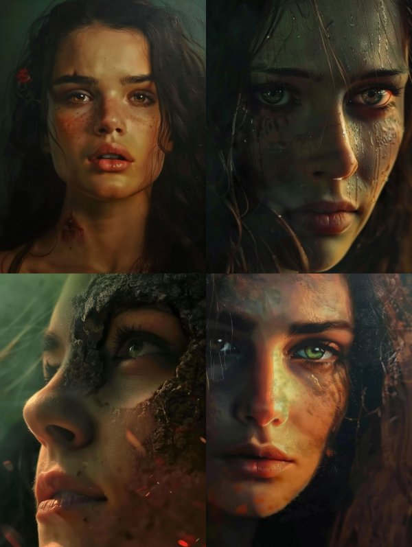 Haunting Gaze of Eternal Sorrow
