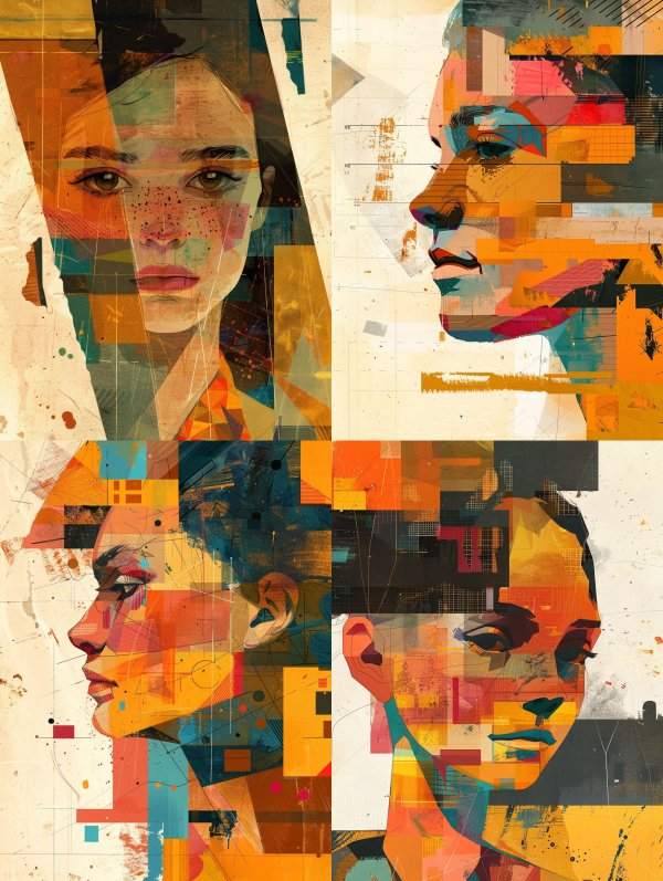 Fragmented Soul Geometric Portrait