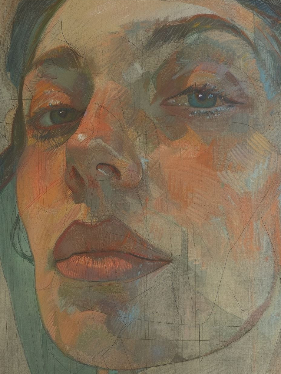 Ethereal Pastel Portrait Study