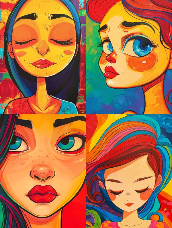 Vibrant Neon Serenity