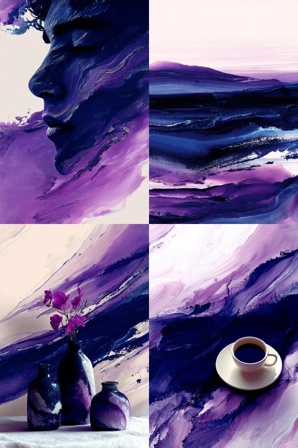 Violet Impasto Dream