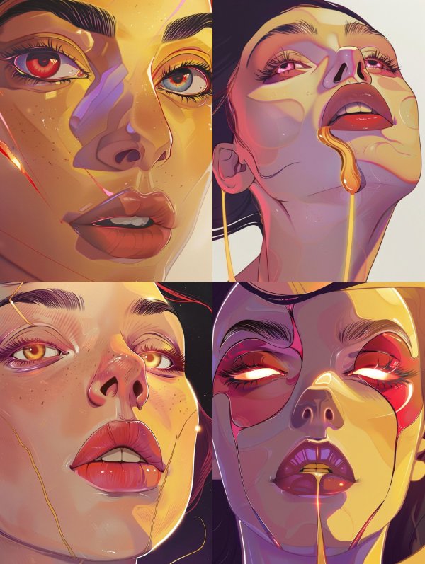 Prismatic Fragmented Portrait Study