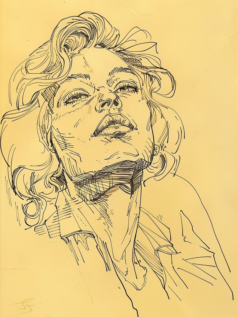Vintage Ink Portrait Study