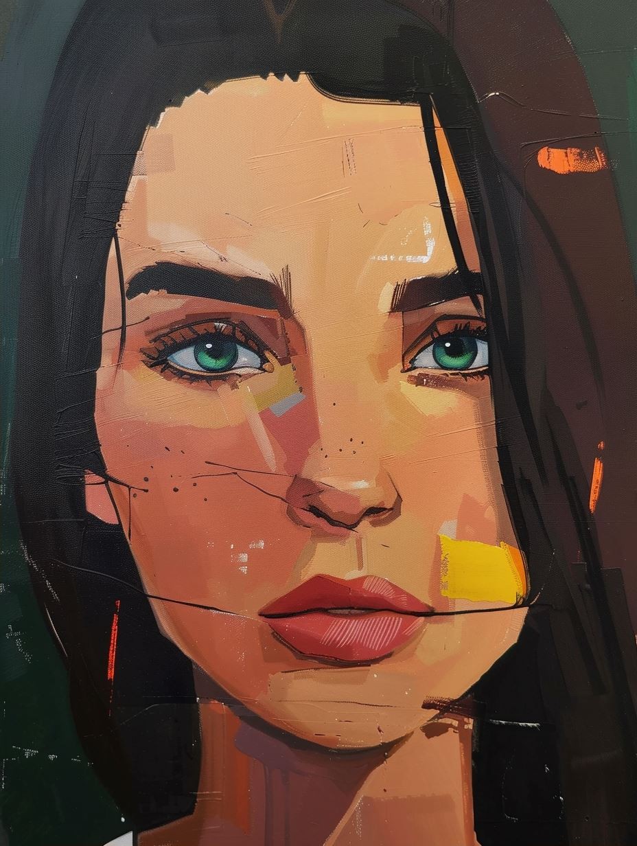 Abstract Painted Gaze