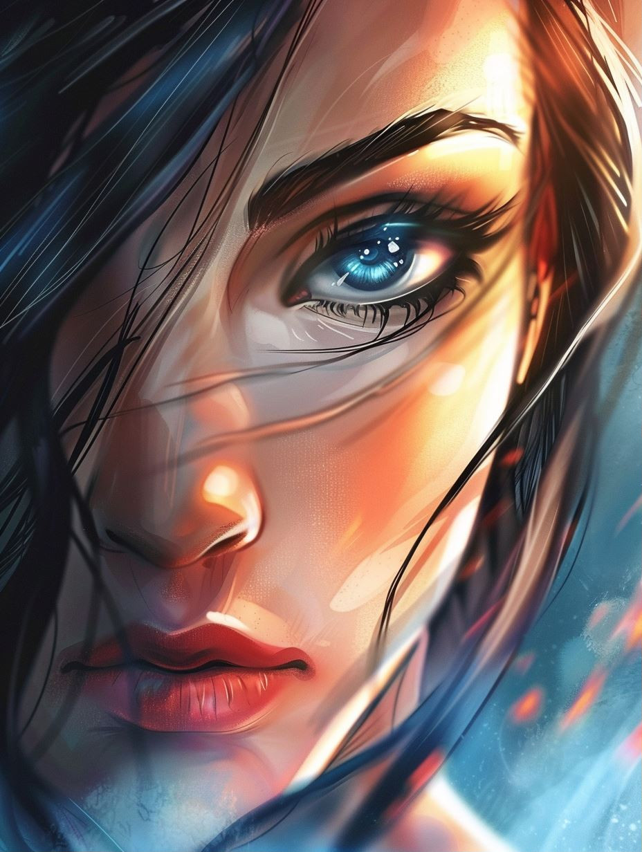 Luminous Azure Gaze - Image 1