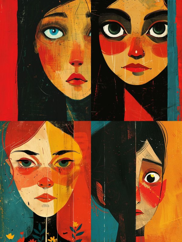 Crimson Gaze Portrait