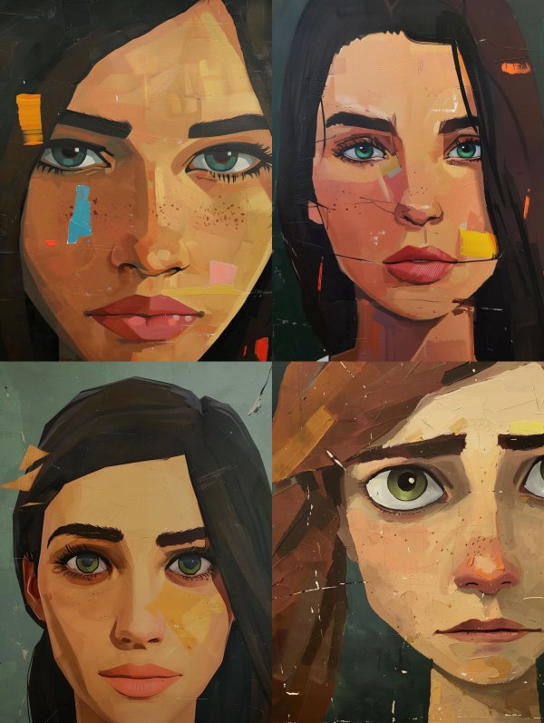Abstract Painted Gaze