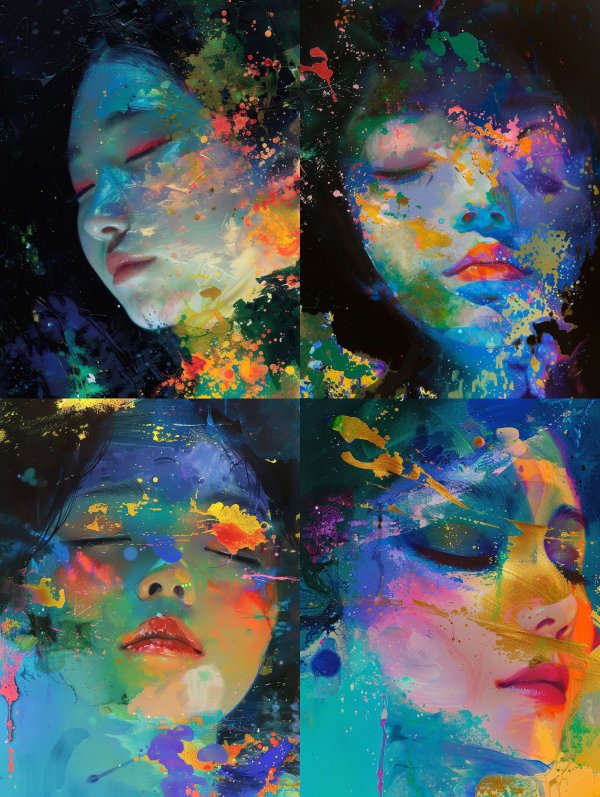 Chromatic Dreamscape Portrait