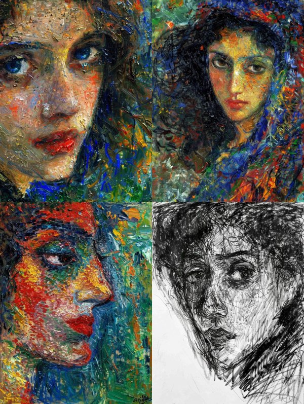 Vibrant Impasto Portrait Study