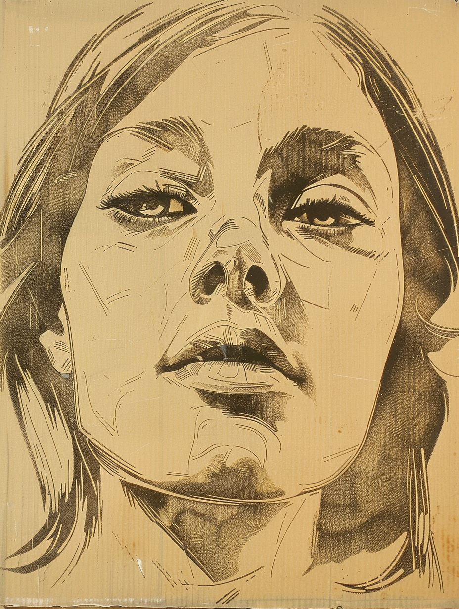 Indigo Ink Portrait Study