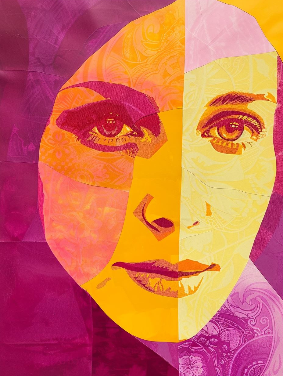 Vibrant Psychedelic Portrait Fusion