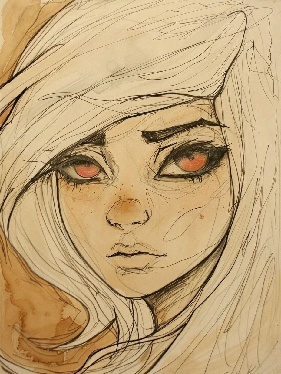 Rustic Ink Portrait