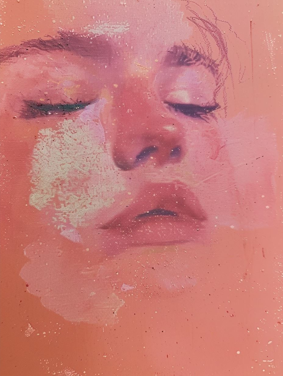 Ethereal Rose Haze Portrait