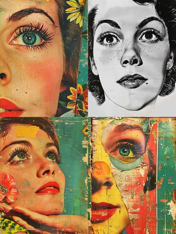 Vintage Floral Gaze