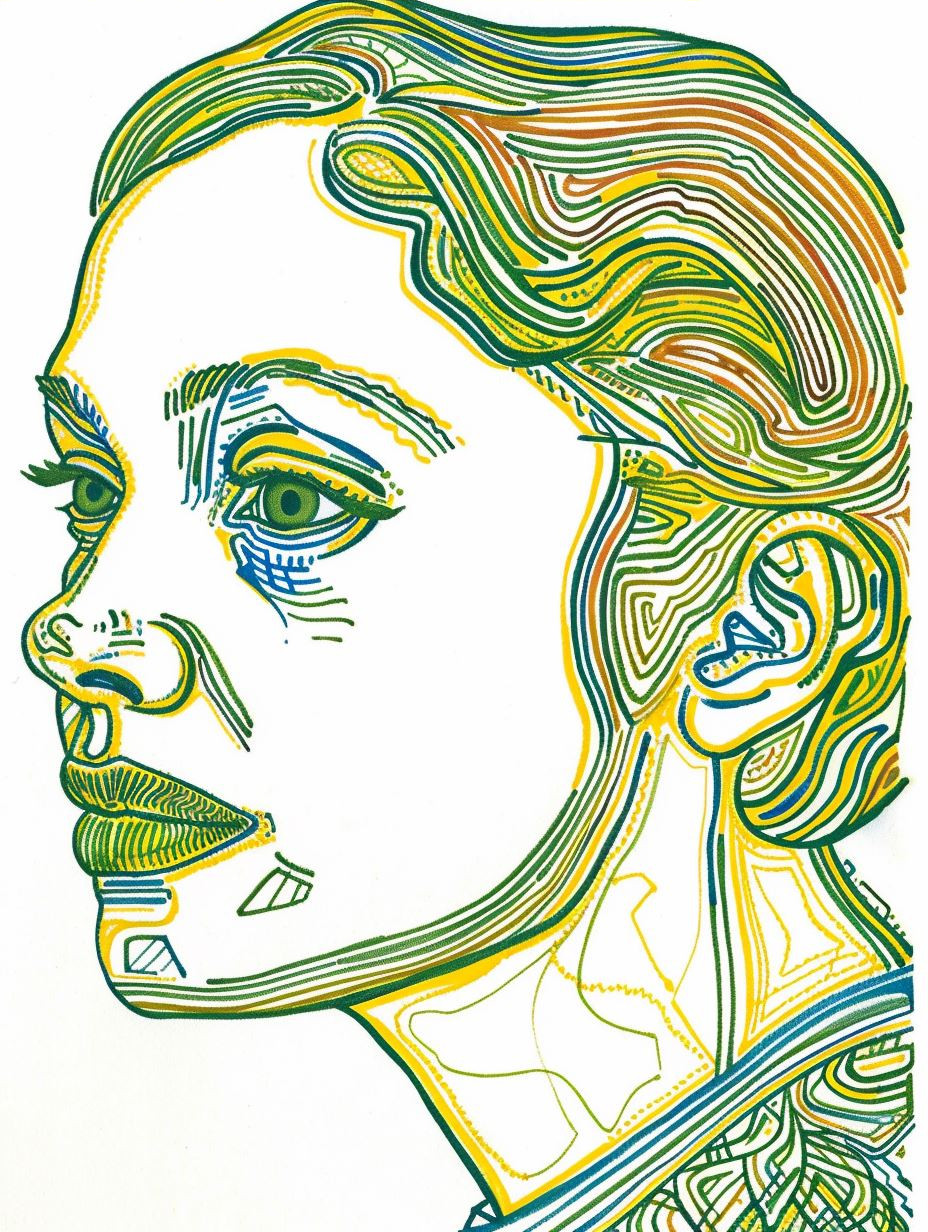 Hyper-Detailed Stippled Portrait Art