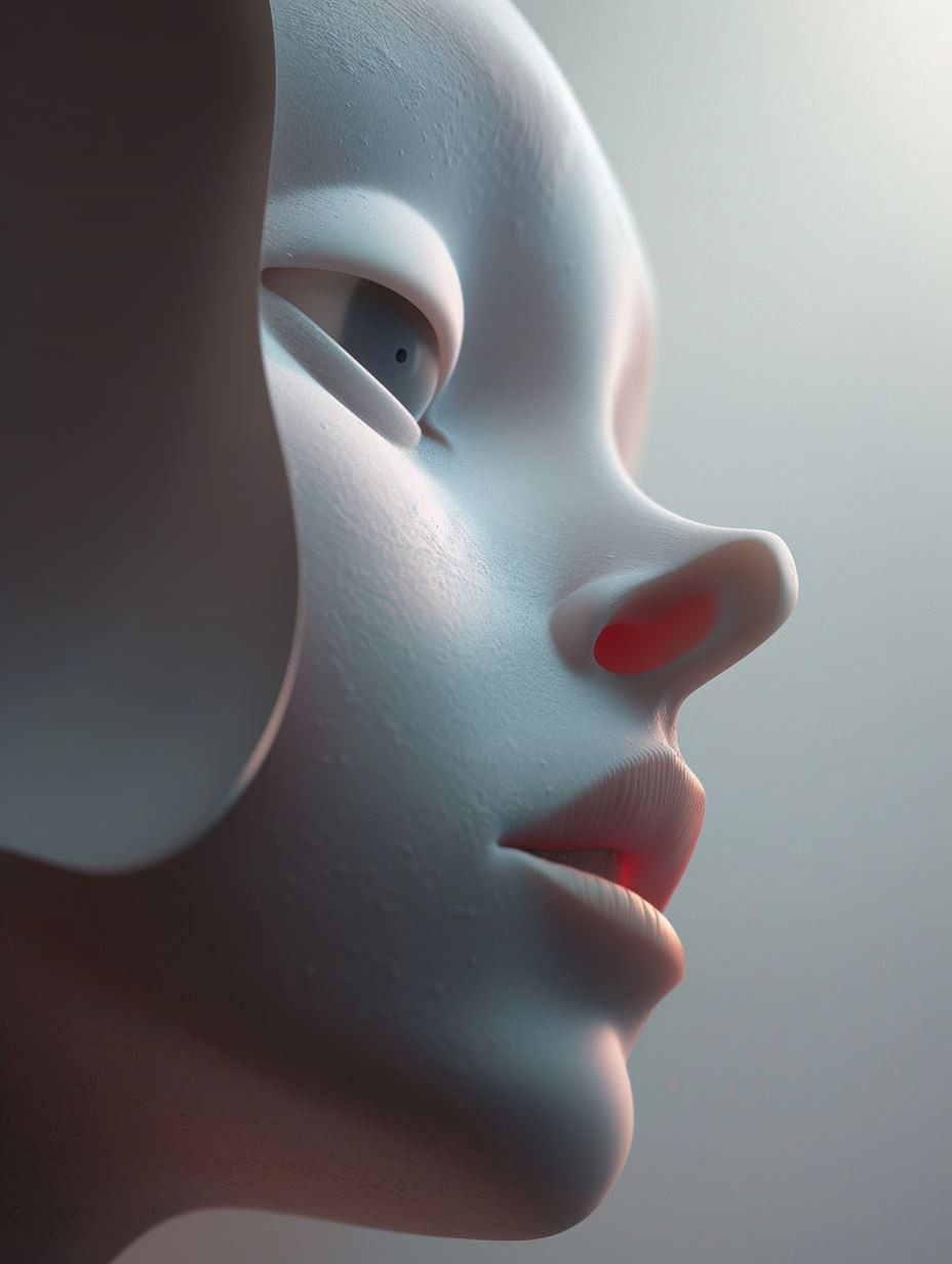 Fragmented Porcelain Soul Portrait